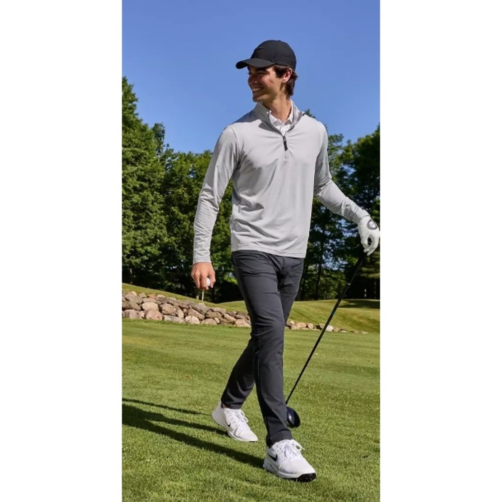 NWT $70 Nike Men's Gray  Dri-FIT Victory Long-Sleeve XXL Golf Polo (DN2344-012)